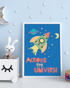 Quadro Decorativo Quarto de Bebê - Astronauta -  Sweet Little Home Decor - Quadro Infantil Personalizados 