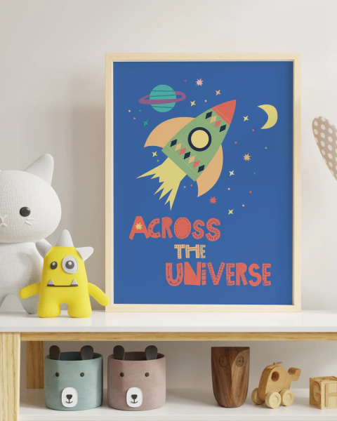 Quadro Decorativo Quarto de Bebê - Astronauta