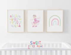 Pôster Digital para Imprimir - Alfabeto Bailarina