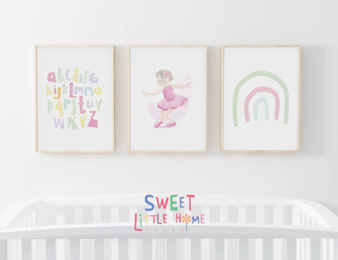 Pôster Digital para Imprimir - Alfabeto Bailarina