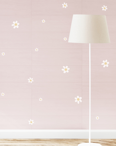 Adesivo de Parede Infantil Flores Brancas