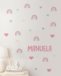 Adesivo de Parede Com Nome Personalizado Manuela