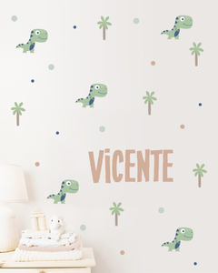 Adesivo de Parede Personalizado Dinossauro Vicente