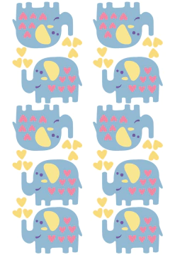 Adesivo de Parede Elefante -  Sweet Little Home Decor - Quadro Infantil Personalizados 