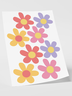 Adesivo de Parede Personalizado Flores - ADS-PAR-055 -  Sweet Little Home Decor - Quadro Infantil Personalizados 