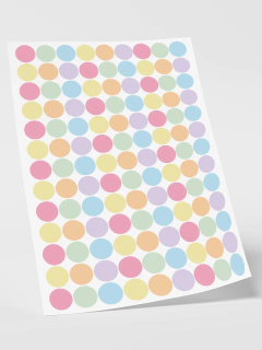 Adesivo de Parede Personalizados Poa Candy Colors - comprar online
