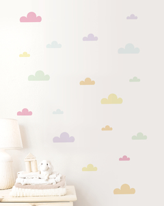 Adesivo de Parede Infantil Nuvens Meu Jardim