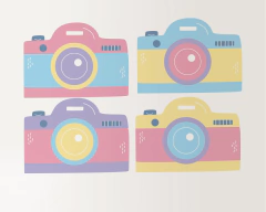 Adesivo de Parede Camera Fotografica