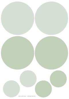 Adesivo de Parede Infantil Poa Bolinhas Verde e Cinza - loja online