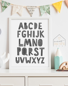 Quadro Decorativo - Alfabeto Escandinavo