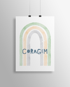 Quadro Personalizado Para Quarto de Bebê - Arco Iris Coragem -  Sweet Little Home Decor - Quadro Infantil Personalizados 