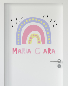 Adesivo Personalizado Para Parede - Arco Iris Maria Clara