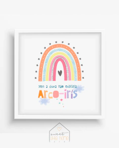 Quadro Decorativo Para Quarto de Bebê - Arco-Íris - Sem a Chuva - comprar online