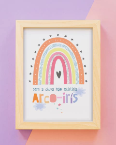 Quadro Decorativo Para Quarto de Bebê - Arco-Íris - Sem a Chuva - loja online