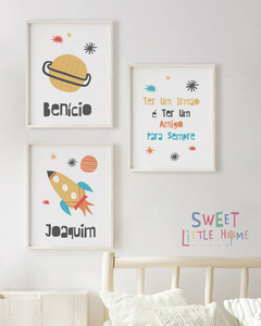 Conj Quadro Infantil Astronauta