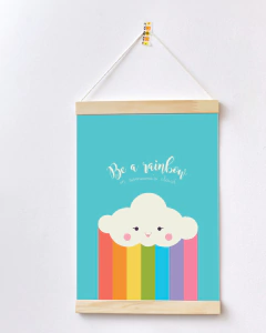 Flâmula para Quarto de Bebê - Be a rainbow