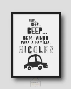 Quadro para Quarto Infantil - Beep Beep Beep - comprar online