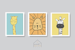Conjunto Quadros para quarto de bebê - Bichinhos 04 - comprar online