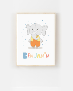 Quadro Decorativo Para Quarto de Bebê - Bichinhos Benjamin - comprar online