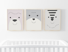 Kit Quadros para quarto de bebê - Bichinhos