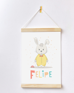 Flâmula para Quarto de Bebê - Bichinhos Felipe