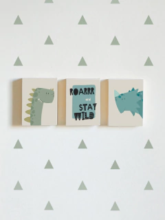 Mini Quadros Personalizados - Dinossauro Roar