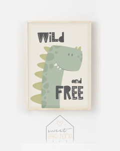 Quadro Decorativo - Dinossauro (Wild and Free) na internet