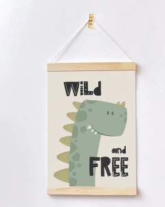 Flâmula para Quarto de Bebê - Dino Wild and Free