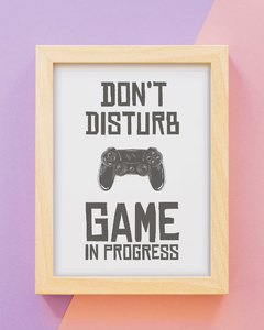 Quadro Decorativo - Game In Progress -  Sweet Little Home Decor - Quadro Infantil Personalizados 