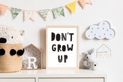 Quadro para Quarto Infantil - Don´t Grow Up na internet