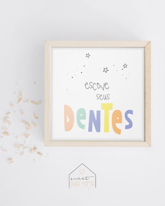 Quadro Decorativo Para Quarto Infantil - Escove Seus Dentes na internet