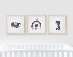 Conjunto Quadros Decorativos - Fundo do Mar