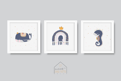 Conjunto Quadros Decorativos - Fundo do Mar - comprar online