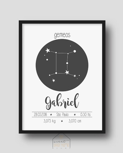 Quadro Nascimento - Zodiaco - comprar online