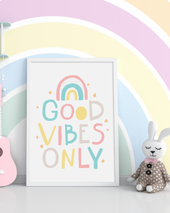 Quadro Decorativo Para Quarto de Bebê - Good Vibes Only