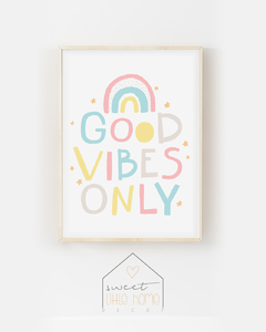 Quadro Decorativo Para Quarto de Bebê - Good Vibes Only na internet