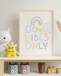 Quadro Decorativo Para Quarto de Bebê - Good Vibes Only - comprar online