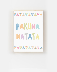 Quadro Para Quarto Infantil - Hakuna Matata na internet