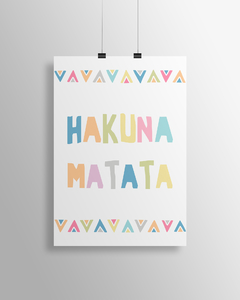 Quadro Para Quarto Infantil - Hakuna Matata -  Sweet Little Home Decor - Quadro Infantil Personalizados 