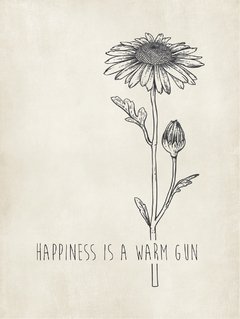 Placa Decorativa - Happiness Is a Warm Gun - comprar online