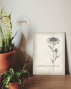 Placa Decorativa - Happiness Is a Warm Gun