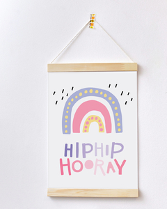 Flâmula para Quarto de Bebê - HipHip HooHay Rosa