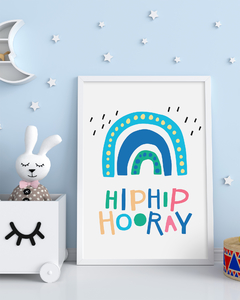 Quadro Decorativo Quarto de Bebê - HipHip HooHay Color na internet