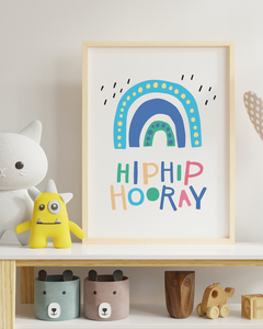 Quadro Decorativo Quarto de Bebê - HipHip HooHay Color
