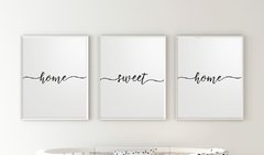Conjunto Quadro Decorativo - Home Sweet Home