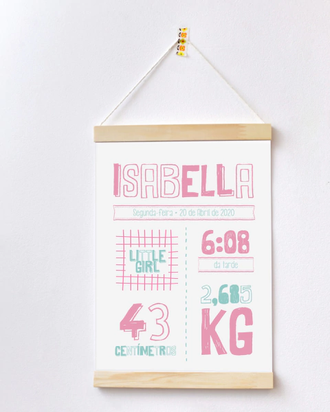 Flâmula Decorativa - Nascimento Isabella