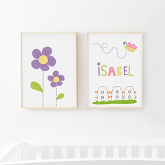 Conjunto De Quadros Jardim - Isabel
