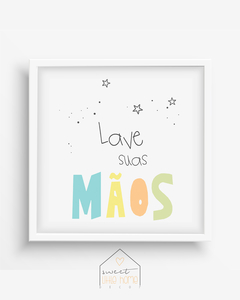 Quadro Decorativo Para Quarto Infantil - Lave Suas Mãos - comprar online
