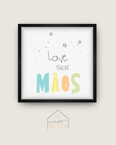 Quadro Decorativo Para Quarto Infantil - Lave Suas Mãos - loja online