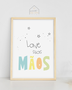 Quadro Decorativo Para Quarto Infantil - Lave Suas Mãos -  Sweet Little Home Decor - Quadro Infantil Personalizados 